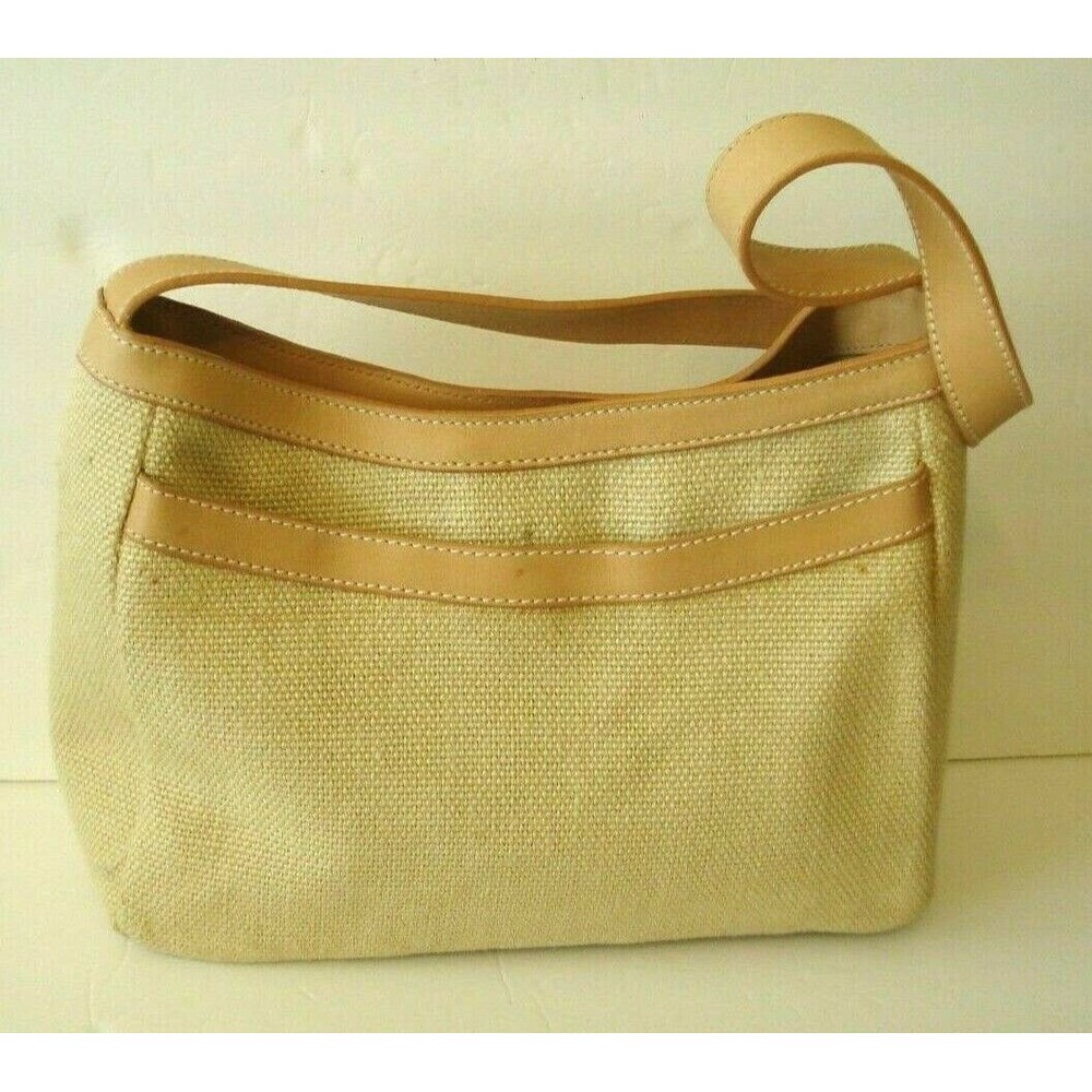 Tommy Bahama Womens Purse Tote Bag Shoulder Handbag Leather Trim Casual - Picture 4 of 9